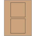 4.5" x 4.5" Brown Kraft Square Sheet Labels