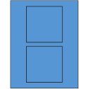 4.5" x 4.5" Fluorescent Blue Square Sheet Labels