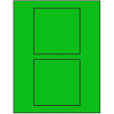 4.5" x 4.5" Fluorescent Green Square Sheet Labels