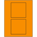 4.5" x 4.5" Fluorescent Orange Square Sheet Labels