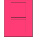 4.5" x 4.5" Fluorescent Pink Square Sheet Labels