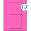 4.5" x 4.5" Fluorescent Pink Square Sheet Labels - Removable Adhesive
