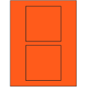 4.5" x 4.5" Fluorescent Red Square Sheet Labels