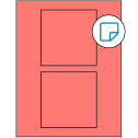 4.5" x 4.5" Fluorescent Red Square Sheet Labels - Removable Adhesive
