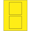 4.5" x 4.5" Fluorescent Yellow Square Sheet Labels