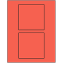 4.5" x 4.5" Red Square Sheet Labels