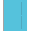 4.5" x 4.5" Turquoise Square Sheet Labels