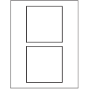 4.5" x 4.5" White Vinyl Drum Square Sheet Labels