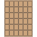 1.25" x 1.625" Brown Kraft Rectangular Sheet Labels