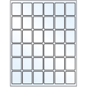 1.25" x 1.625" Crystal Clear Rectangular Sheet Labels