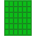 1.25" x 1.625" Fluorescent Green Rectangular Sheet Labels