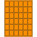 1.25" x 1.625" Fluorescent Orange Rectangular Sheet Labels