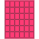 1.25" x 1.625" Fluorescent Pink Rectangular Sheet Labels