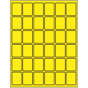 1.25" x 1.625" Fluorescent Yellow Rectangular Sheet Labels