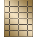 1.25" x 1.625" Gold Foil Rectangular Sheet Labels