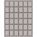 1.25" x 1.625" Gray Rectangular Sheet Labels