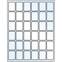 1.25" x 1.625" White Mid Gloss Rectangular Sheet Labels