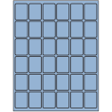 1.25" x 1.625" Pastel Blue Rectangular Sheet Labels