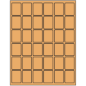 1.25" x 1.625" Pastel Orange Rectangular Sheet Labels