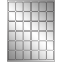 1.25" x 1.625" Silver Foil Rectangular Sheet Labels