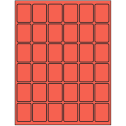 1.25" x 1.625" Red Rectangular Sheet Labels