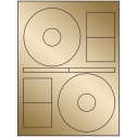 4.64" x 4.64" Gold Foil Sheet Labels