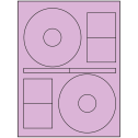 4.64" x 4.64" Pastel Purple Sheet Labels