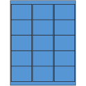 2.6875" x 2" Fluorescent Blue Rectangular Sheet Labels