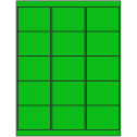 2.6875" x 2" Fluorescent Green Rectangular Sheet Labels