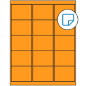2.6875" x 2" Fluorescent Orange Rectangular Sheet Labels - Removable Adhesive