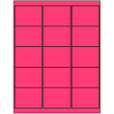 2.6875" x 2" Fluorescent Pink Rectangular Sheet Labels