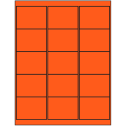 2.6875" x 2" Fluorescent Red Rectangular Sheet Labels