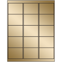 2.6875" x 2" Gold Foil Rectangular Sheet Labels