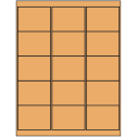 2.6875" x 2" Pastel Orange Rectangular Sheet Labels