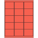 2.6875" x 2" Red Rectangular Sheet Labels