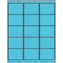 2.6875" x 2" Turquoise Rectangular Sheet Labels