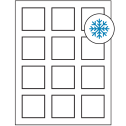 2" x 2" White Square Sheet Labels - Freezer Grade Adhesive