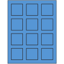 2" x 2" Fluorescent Blue Square Sheet Labels