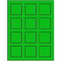 2" x 2" Fluorescent Green Square Sheet Labels
