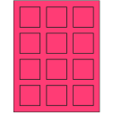 2" x 2" Fluorescent Pink Square Sheet Labels