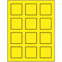 2" x 2" Fluorescent Yellow Square Sheet Labels