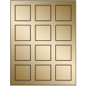 2" x 2" Gold Foil Square Sheet Labels
