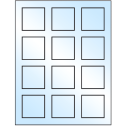 2" x 2" White Premium High Gloss Square Sheet Labels
