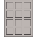 2" x 2" Gray Square Sheet Labels