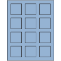 2" x 2" Pastel Blue Square Sheet Labels
