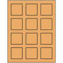2" x 2" Pastel Orange Square Sheet Labels