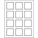 2" x 2" White Vinyl Drum Square Sheet Labels