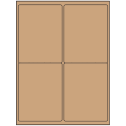 4" x 5" Brown Kraft Rectangular Sheet Labels (4-UP)
