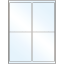 4" x 5" Crystal Clear Rectangular Sheet Labels (4-UP)