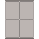 4" x 5" Gray Rectangular Sheet Labels (4-UP)
